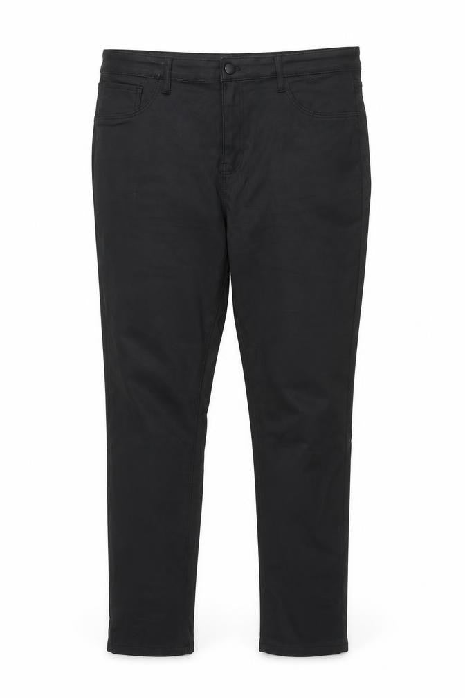 Gallery Womens Black Faux Leather Stretch Slim Trousers Size 20