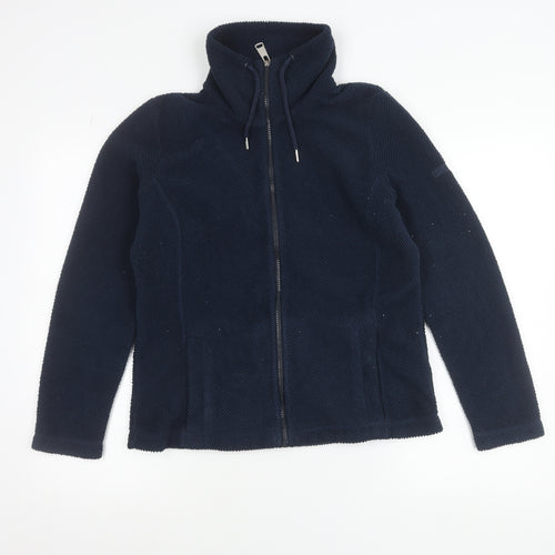 Regatta Womens Blue Fleece Full Zip Jacket UK 12 Outdoor Warm Layer