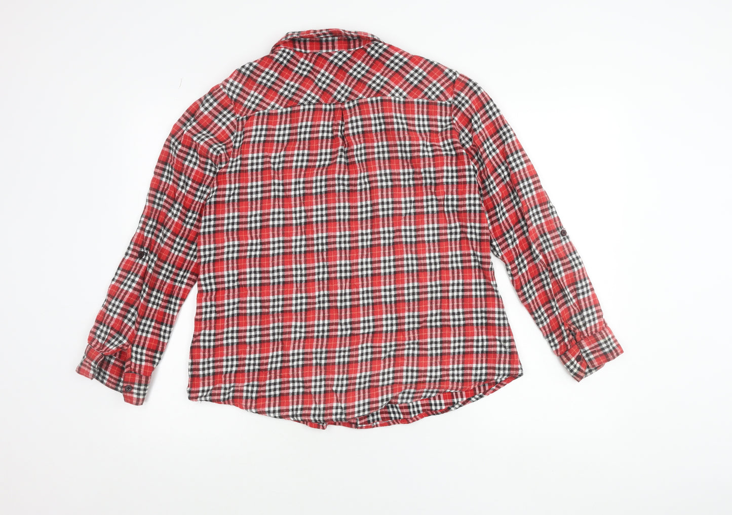 Elise Clemence London Men’s Red Check Cotton Flannel Shirt L