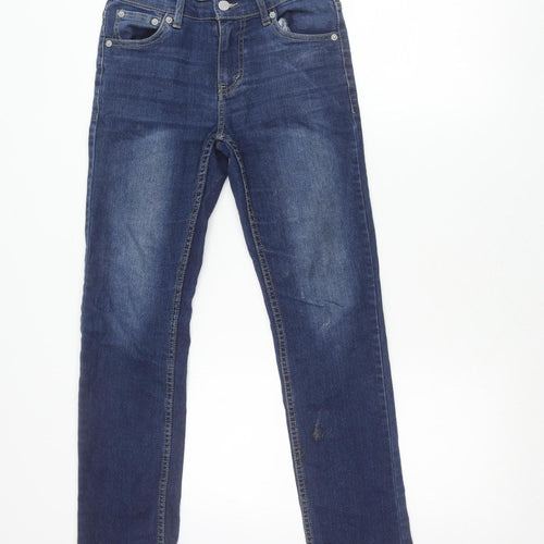 Levi's Girls Blue 511 Slim Jeans Size 12 Years Mid Rise Denim