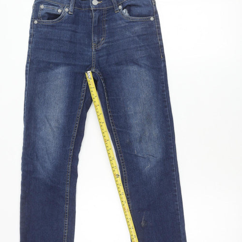 Levi's Girls Blue 511 Slim Jeans Size 12 Years Mid Rise Denim