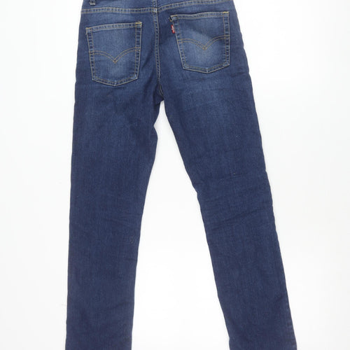 Levi's Girls Blue 511 Slim Jeans Size 12 Years Mid Rise Denim