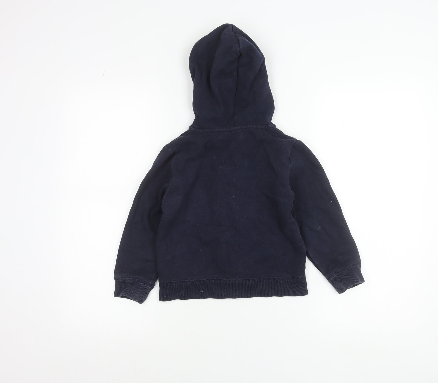 Gap Boys Blue Hooded Full Zip Logo Fleece Jacket 5 Years