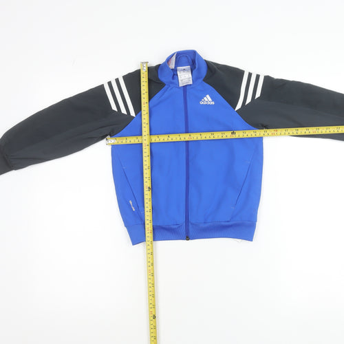 Adidas Boys Blue Track Jacket 3-4 Years Full Zip Lightweight Sportswear