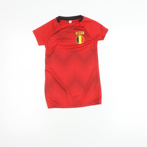 HEMA Boys Red Belgium Football Jersey T-Shirt 3-4 Years Polyester