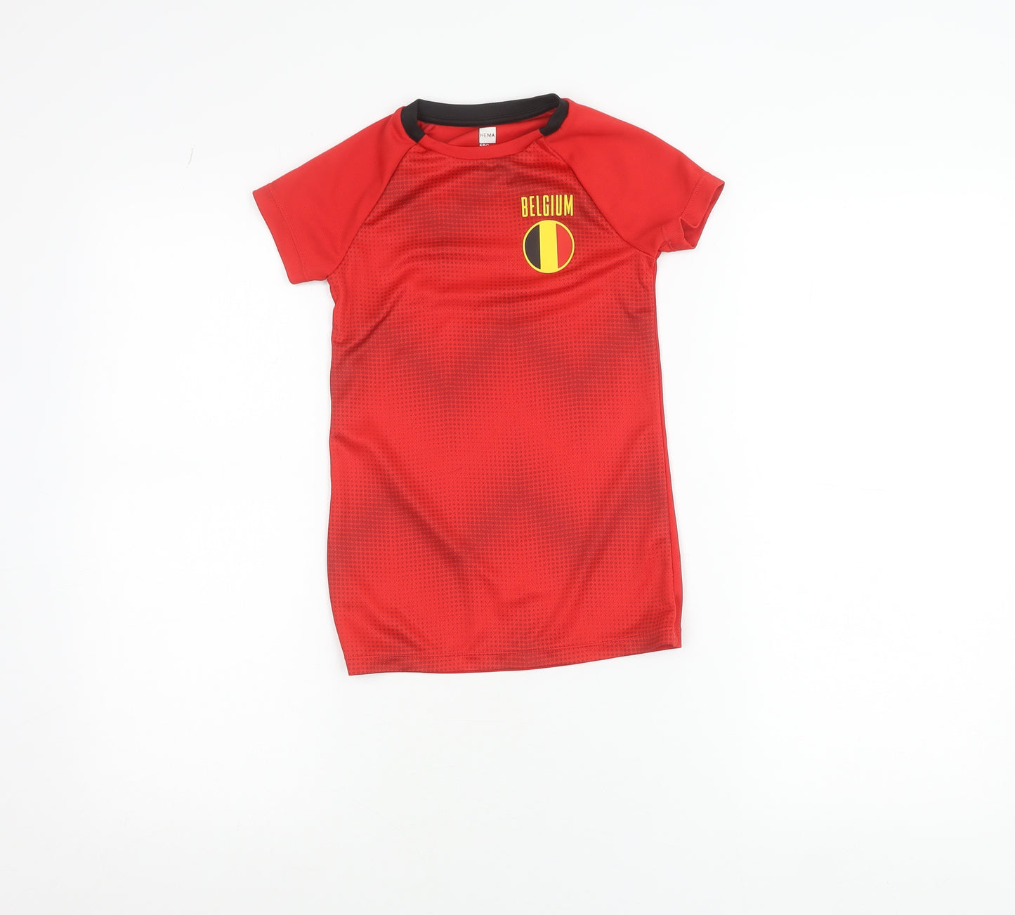 HEMA Boys Red Belgium Football Jersey T-Shirt 3-4 Years Polyester