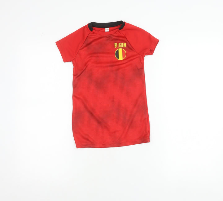 HEMA Boys Red Belgium Football Jersey T-Shirt 3-4 Years Polyester