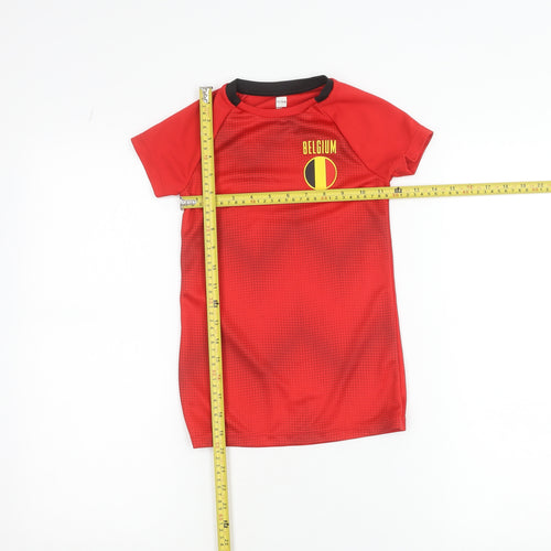 HEMA Boys Red Belgium Football Jersey T-Shirt 3-4 Years Polyester