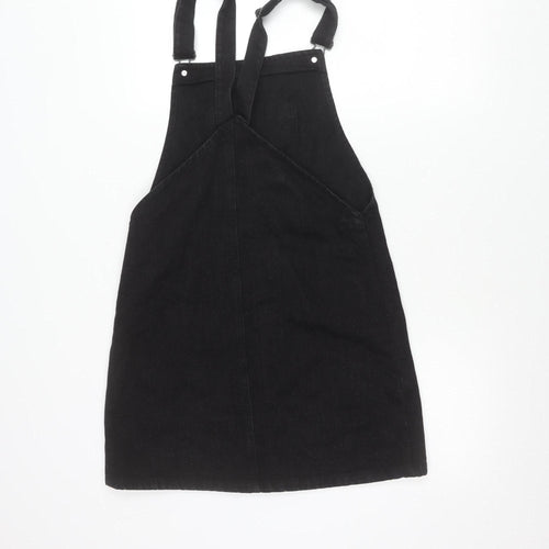 Denim Co. Womens Black Size 6 Denim Pinafore Dress