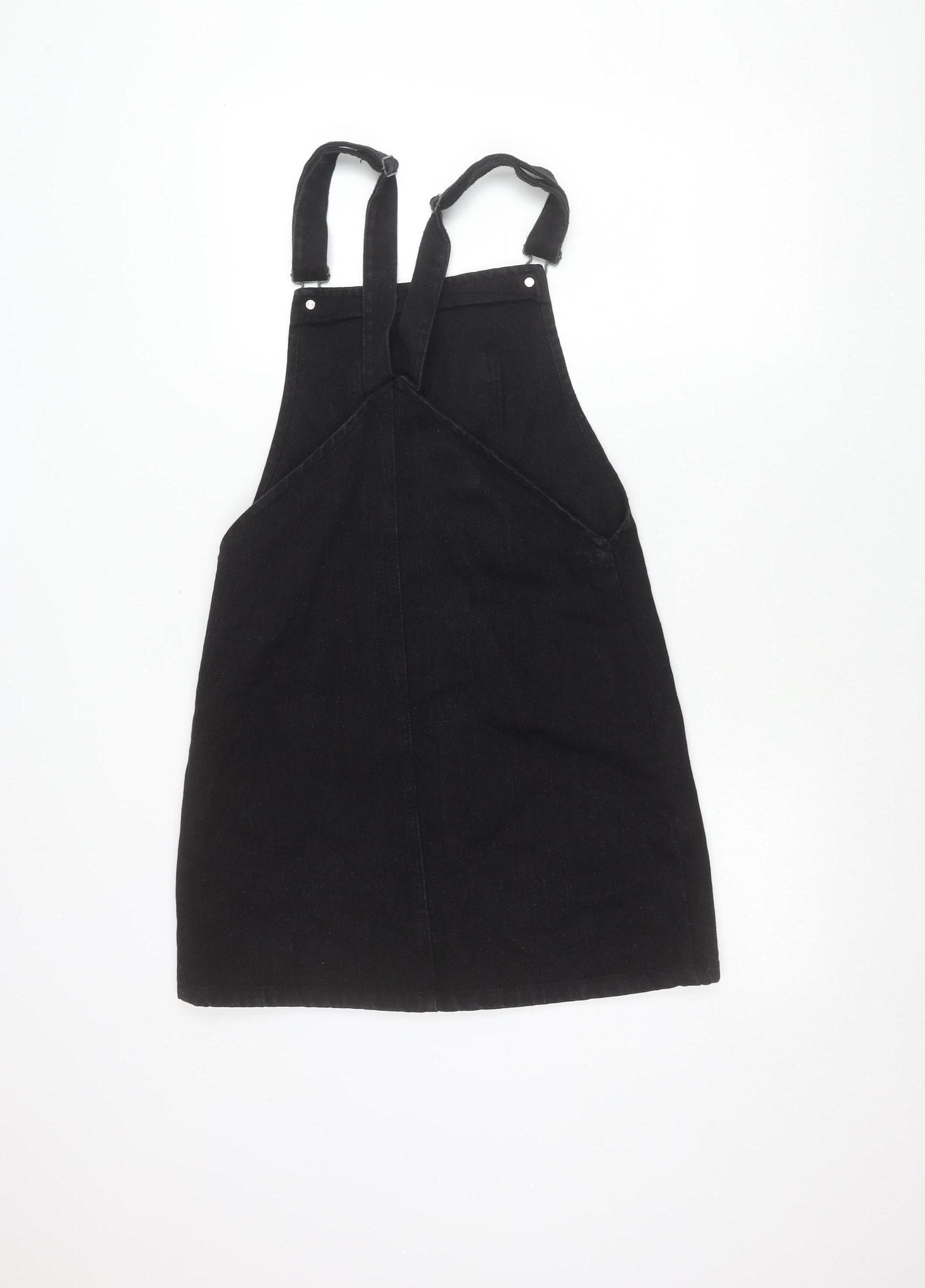 Denim Co. Womens Black Size 6 Denim Pinafore Dress