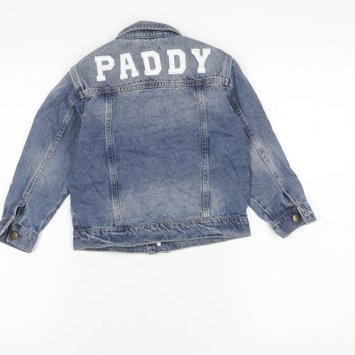 Next Girls Blue Denim Jacket 5 Years Button Up Classic Style