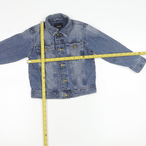 Next Girls Blue Denim Jacket 5 Years Button Up Classic Style