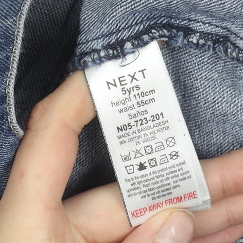 Next Girls Blue Denim Jacket 5 Years Button Up Classic Style