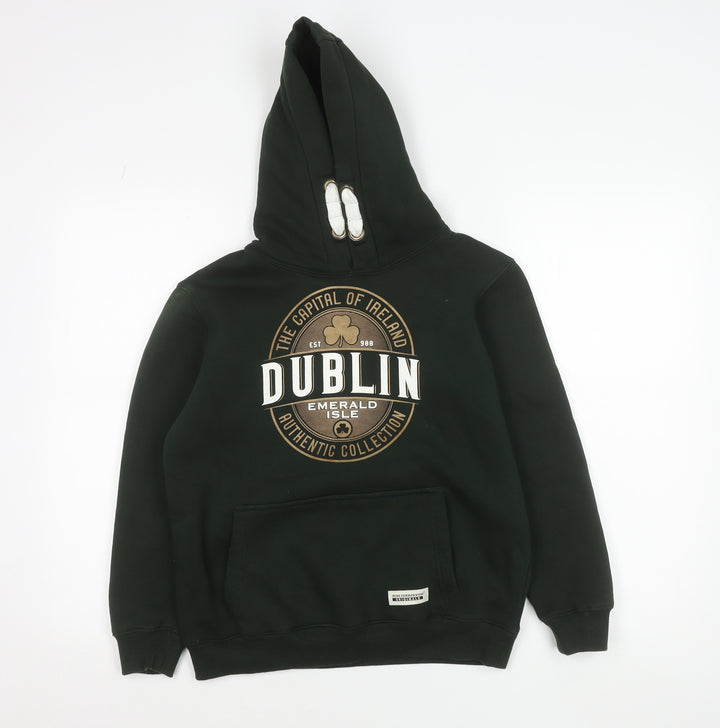 Irish Connexxion Boys Green Dublin Pullover Hoodie 11-12 Years Cotton Blend