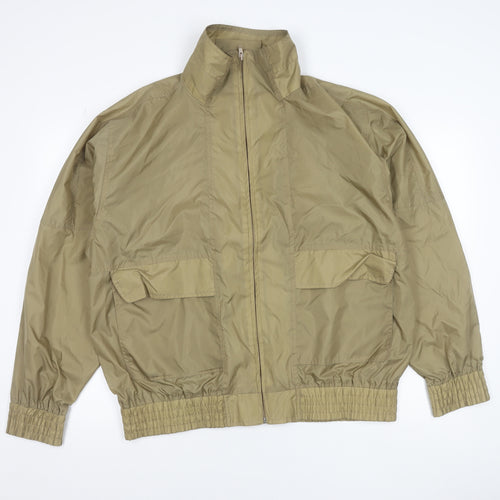 Haband Men's Beige XL Windbreaker Nylon Full Zip Jacket