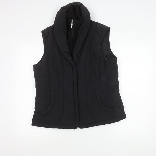 ALEX & Co. Women's Black Size 14 Padded Puffer Waistcoat