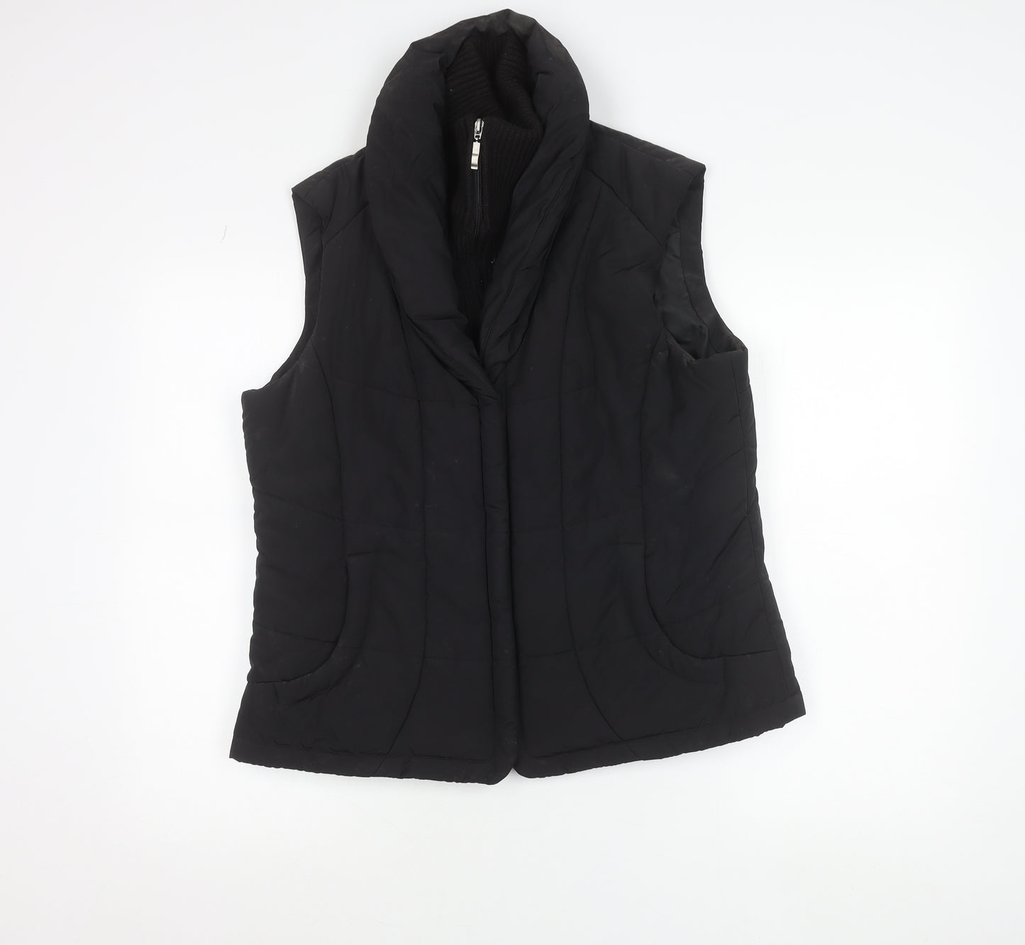 ALEX & Co. Women's Black Size 14 Padded Puffer Waistcoat