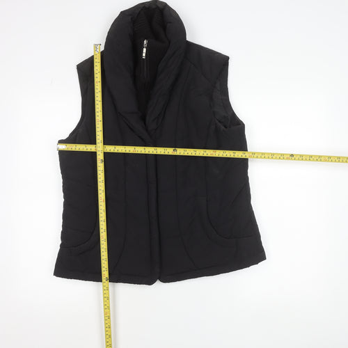 ALEX & Co. Women's Black Size 14 Padded Puffer Waistcoat