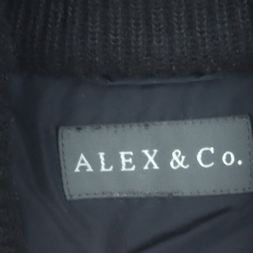 ALEX & Co. Women's Black Size 14 Padded Puffer Waistcoat