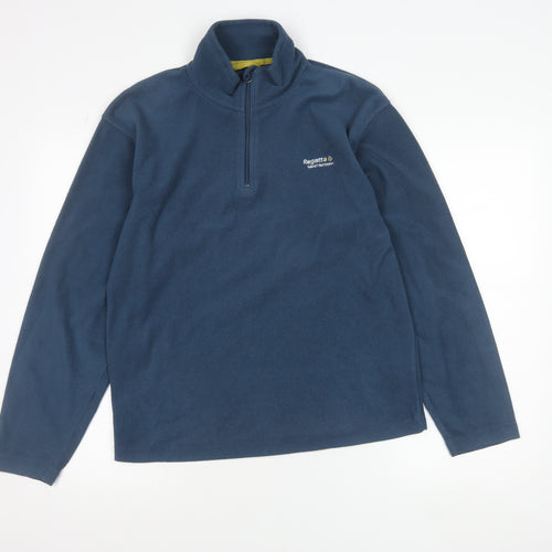 Regatta Men's Blue Fleece 1/4 Zip Pullover Sweatshirt Size S