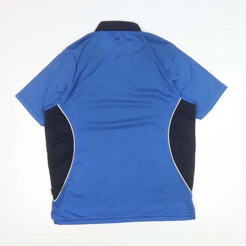 Kartel Mens Blue Polo Shirt L Munster Golf Technical Fit Short Sleeve