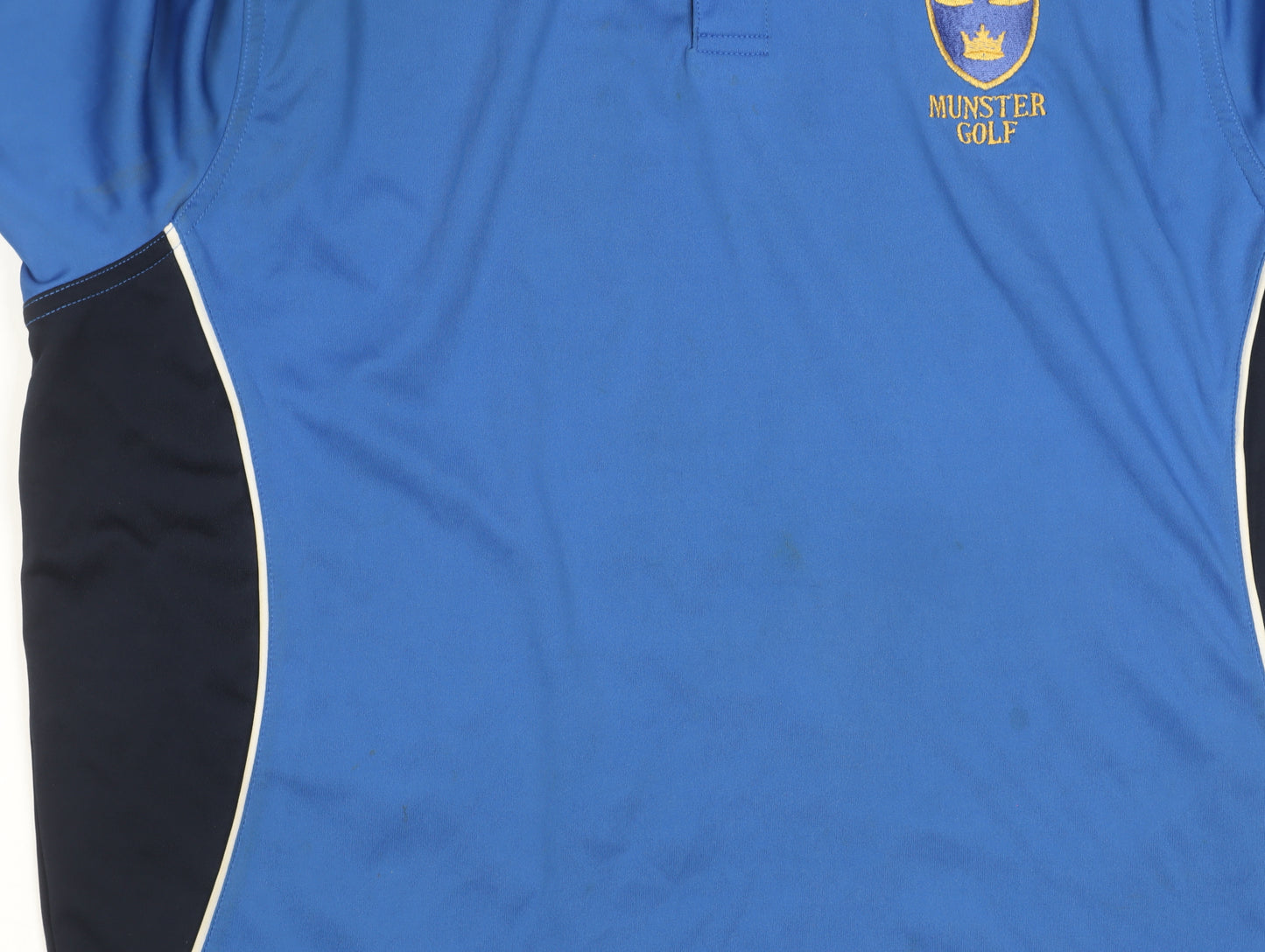 Kartel Mens Blue Polo Shirt L Munster Golf Technical Fit Short Sleeve