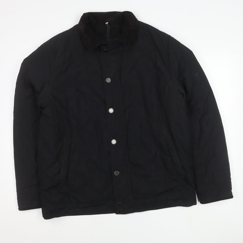 Austin Reed Men’s Black Quilted Jacket L Lightweight Mid-Length Casual