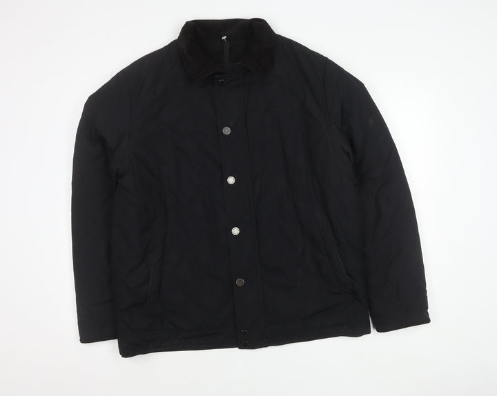 Austin Reed Men’s Black Quilted Jacket L Lightweight Mid-Length Casual