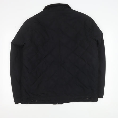 Austin Reed Men’s Black Quilted Jacket L Lightweight Mid-Length Casual