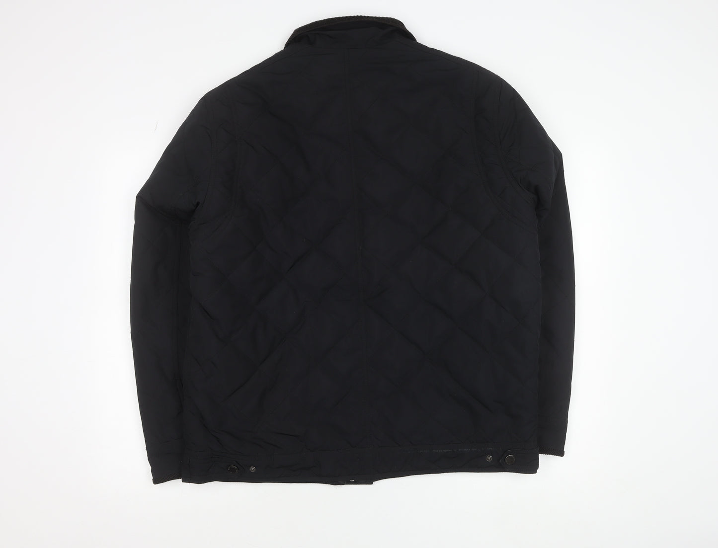 Austin Reed Men’s Black Quilted Jacket L Lightweight Mid-Length Casual