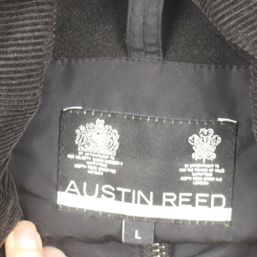 Austin Reed Men’s Black Quilted Jacket L Lightweight Mid-Length Casual