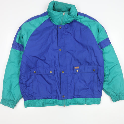 Roamer Men's Blue XL 90s Retro Puffer Jacket Nylon Winter Coat