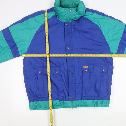 Roamer Men's Blue XL 90s Retro Puffer Jacket Nylon Winter Coat