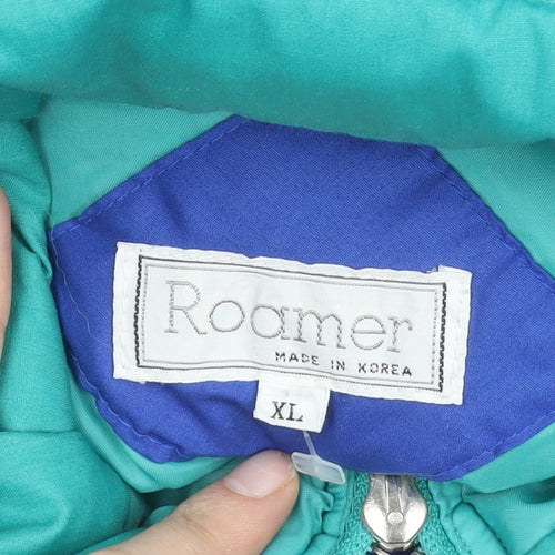 Roamer Men's Blue XL 90s Retro Puffer Jacket Nylon Winter Coat