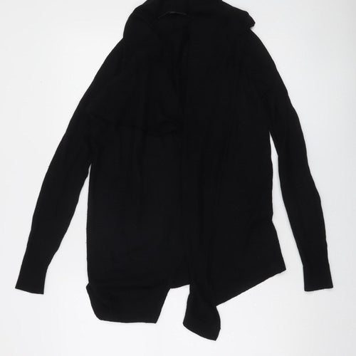 French Connection Womens Black XS Wool Modal Knit Open Cardigan