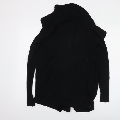 French Connection Womens Black XS Wool Modal Knit Open Cardigan