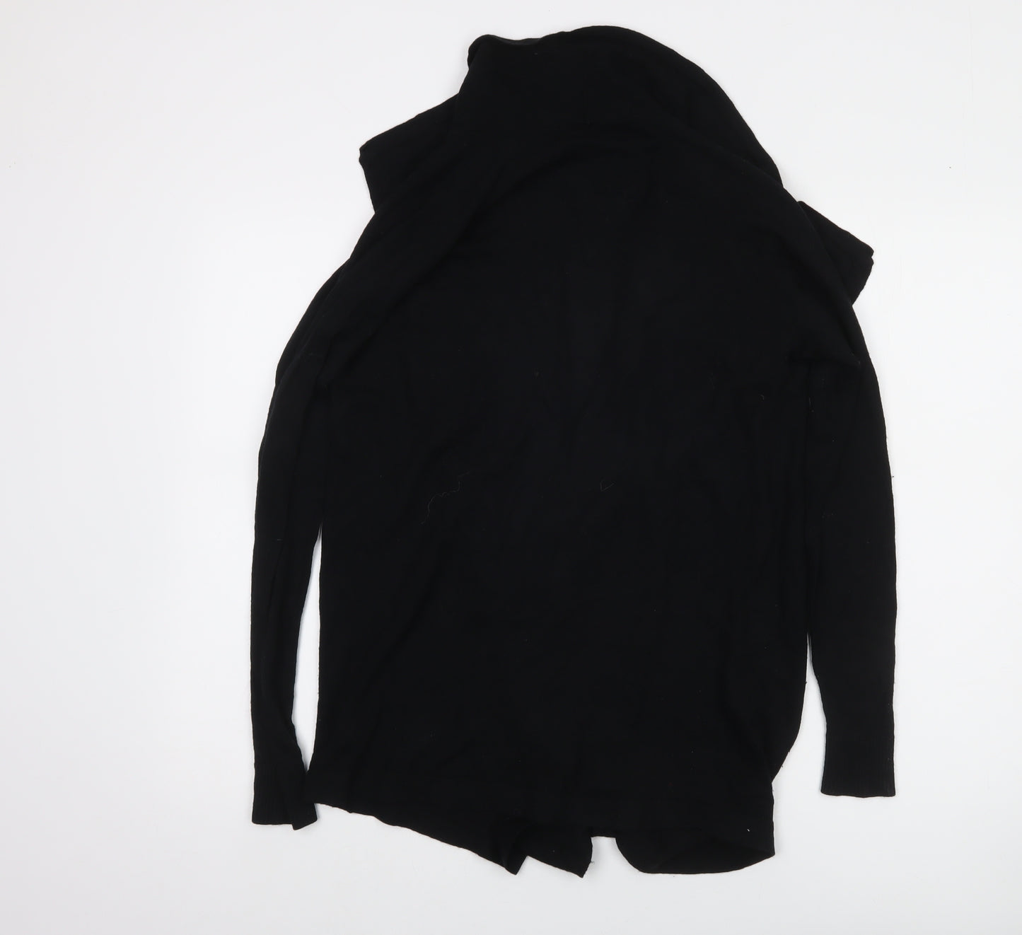 French Connection Womens Black XS Wool Modal Knit Open Cardigan