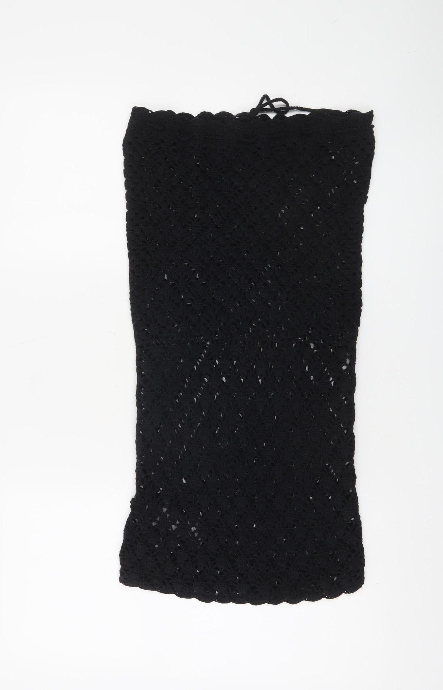 Urban Outfitters Women's Black XS Crochet Strapless Short Dress