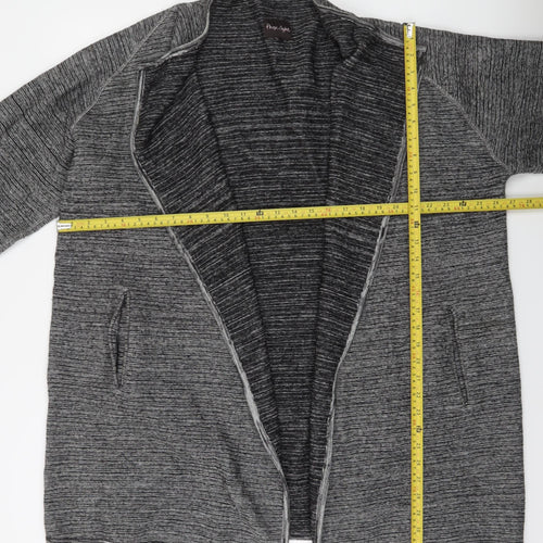 Phase Eight Women’s Grey Wool Blend Open Cardigan L Relaxed Fit
