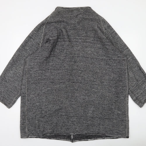 Phase Eight Women’s Grey Wool Blend Open Cardigan L Relaxed Fit