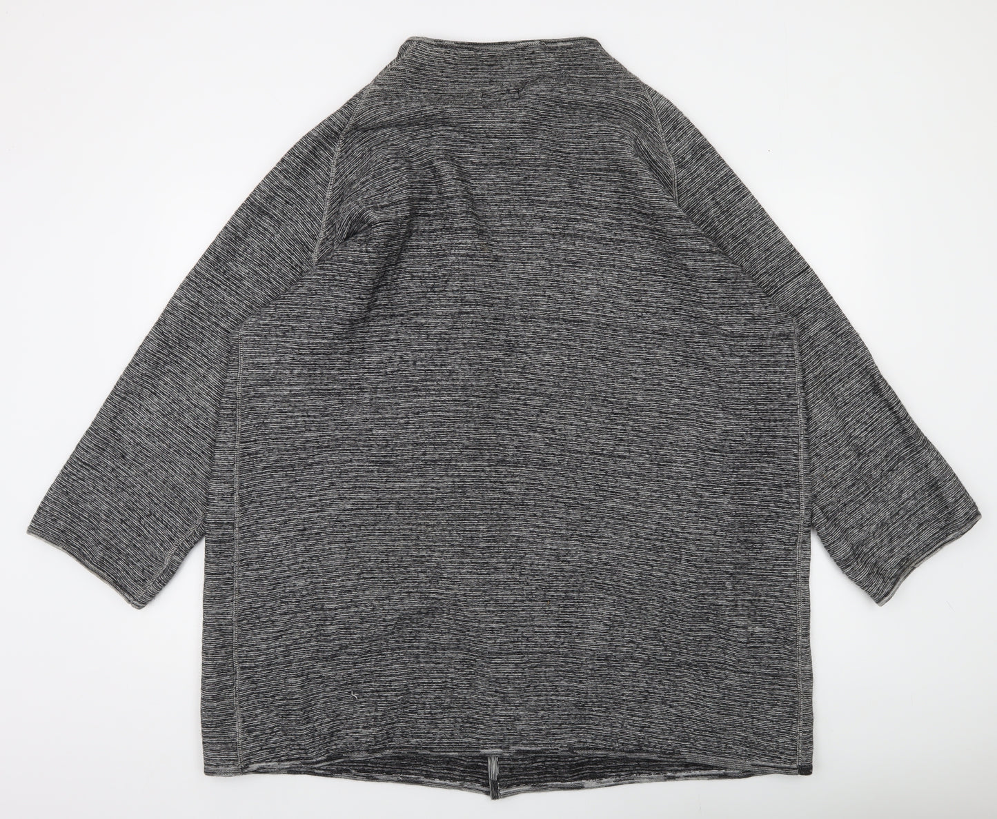 Phase Eight Women’s Grey Wool Blend Open Cardigan L Relaxed Fit