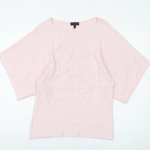 Phase Eight Women’s Pink Boat Neck Relaxed Knit Jumper Size L