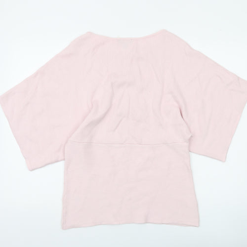 Phase Eight Women’s Pink Boat Neck Relaxed Knit Jumper Size L