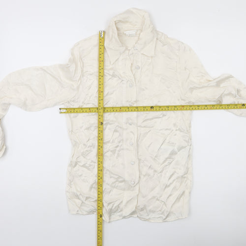 Ghost Women's Ivory Viscose Button-Up Shirt XS