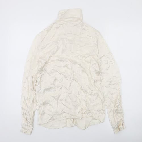 Ghost Women's Ivory Viscose Button-Up Shirt XS