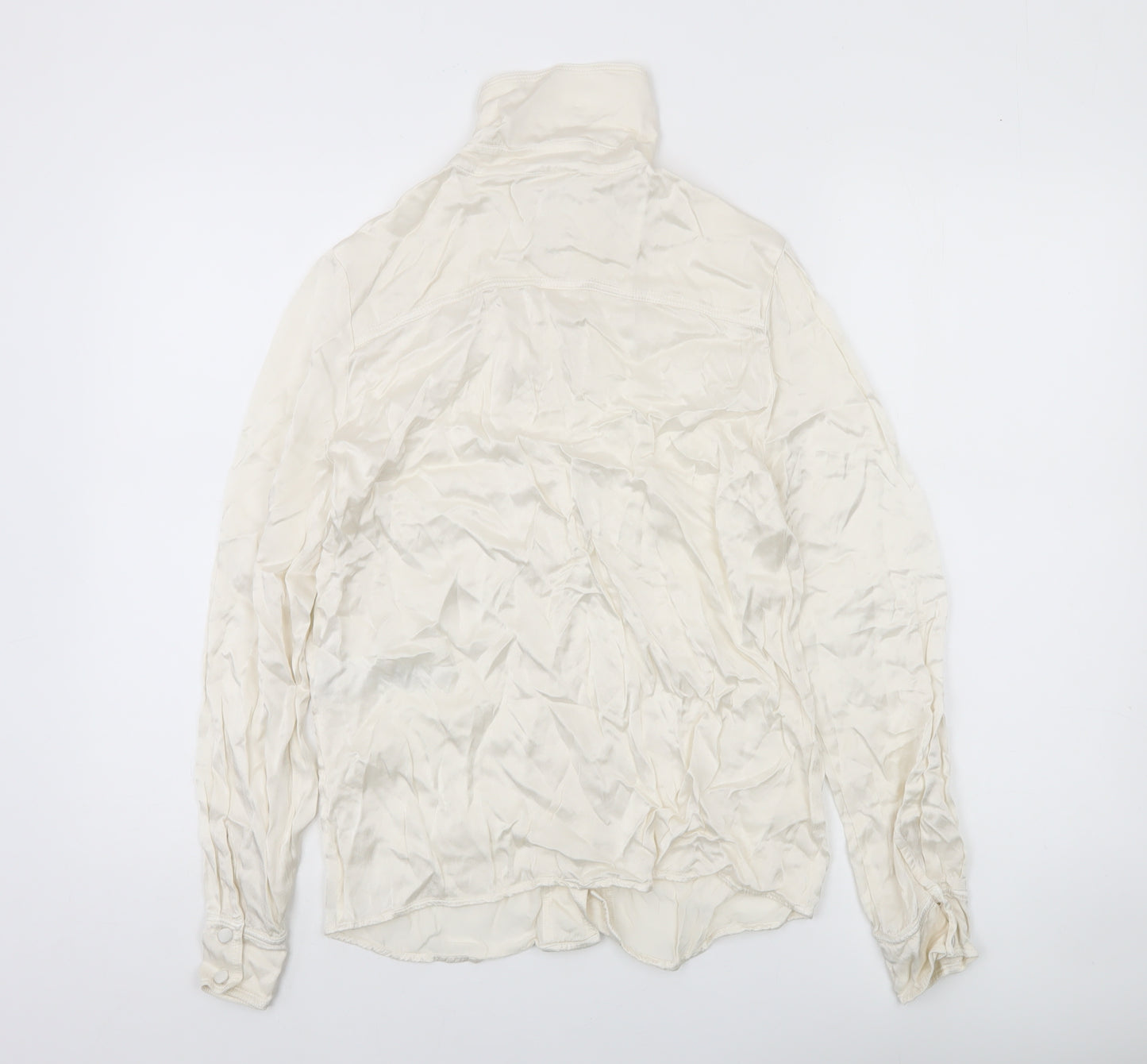 Ghost Women's Ivory Viscose Button-Up Shirt XS