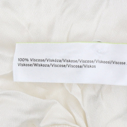 Ghost Women's Ivory Viscose Button-Up Shirt XS