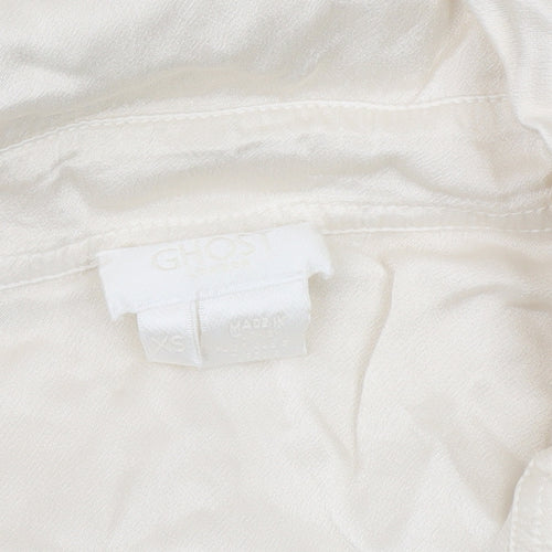 Ghost Women's Ivory Viscose Button-Up Shirt XS