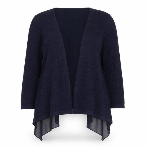 Monsoon Women Blue Open Knit Long Sleeve Cardigan UK 8