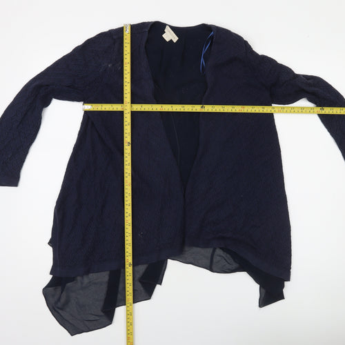 Monsoon Women Blue Open Knit Long Sleeve Cardigan UK 8